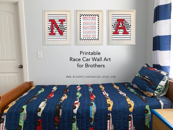 Race Car Wall Art Race Car Nursery Race Car Boy Room Decor - Etsy