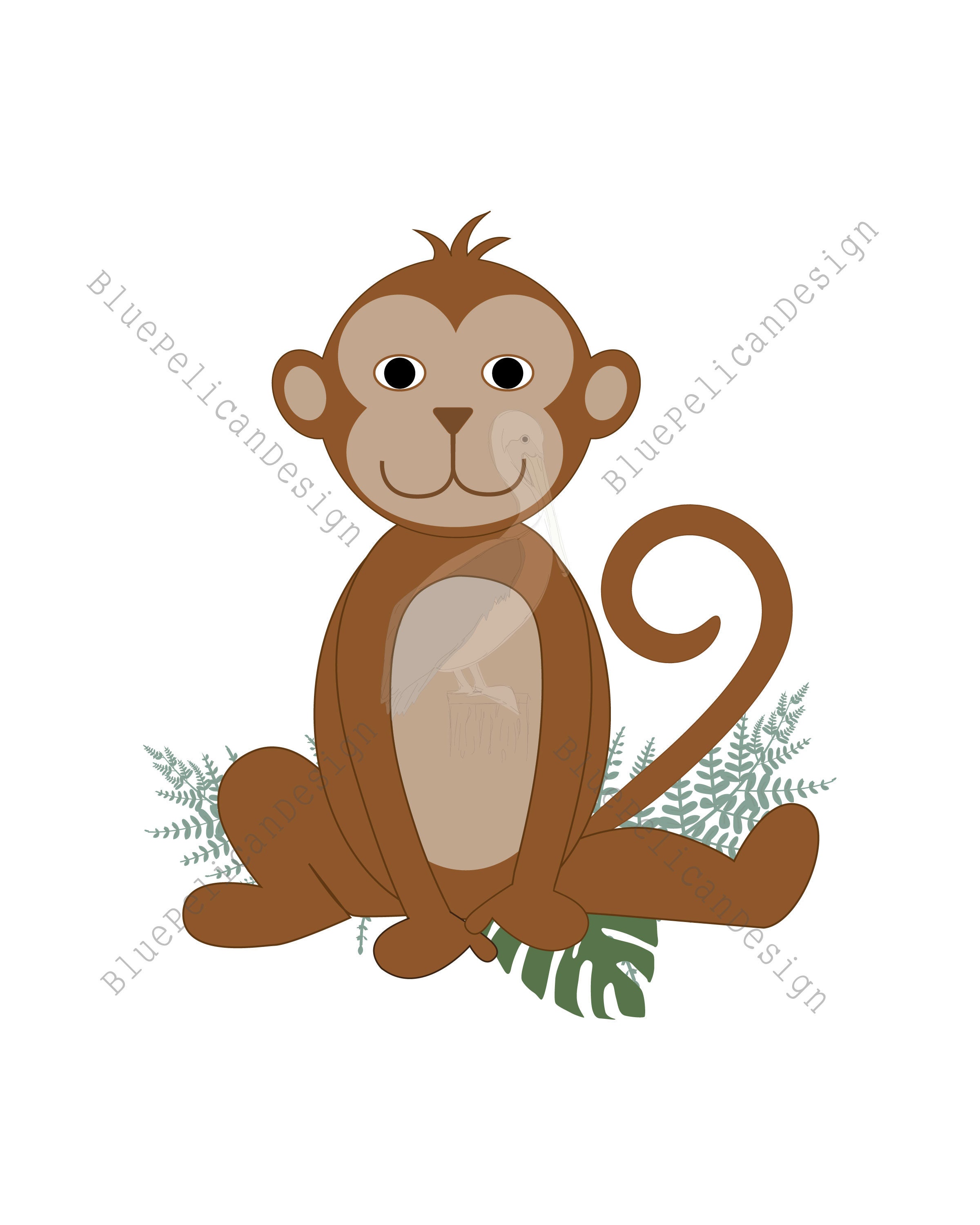 Jungle wall Art Set of 4 Printable Download Born to Be Wild Etsy