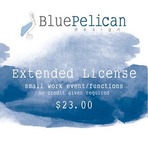 Commercial License, Extended license for Small work events, Small Business Permissions