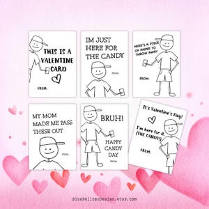 Échange de la Saint-Valentin en classe : bonhomme allumette, étiquette cadeau amusante pour la Saint-Valentin, cartes Bruh pour la Saint-Valentin pour l'école – – Idées uniques pour la Saint-Valentin