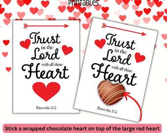 Christian Valentine's Day Gift Tags – Proverbs 3:5 (Digital Download)