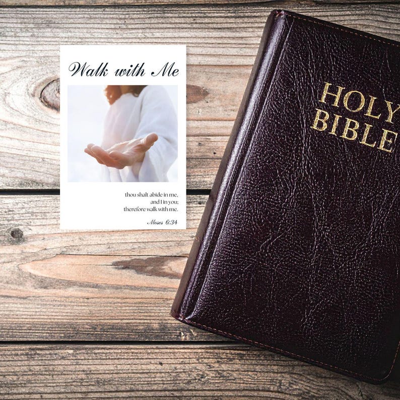 Jesus Printable Mini Cards Walk With Me, Youth Theme Christian Wallet ...