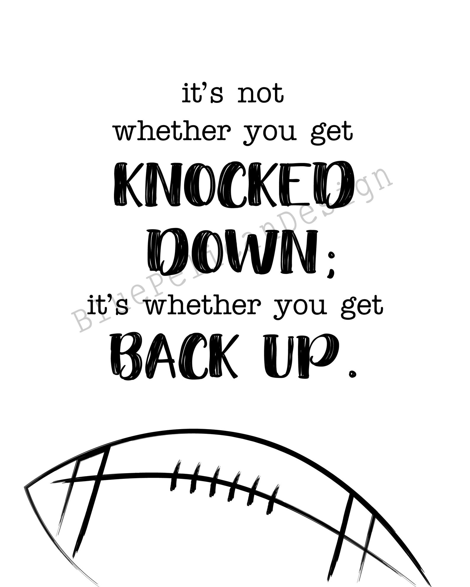 Football Wall Art Game Room Decor Printable Sports Signs Etsy