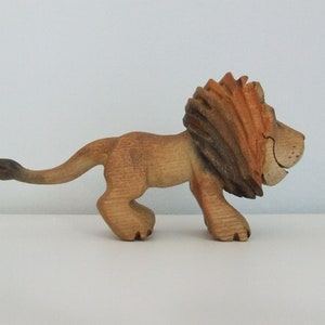 Lion Wooden Figurine