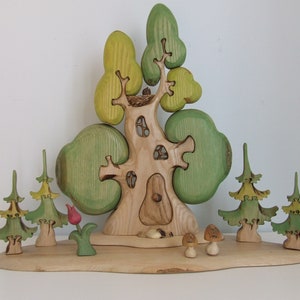 Giant Tree House with forest animals
