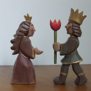 Prince and Princess Wooden Figurines