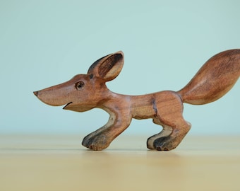 Wooden Fox Figure