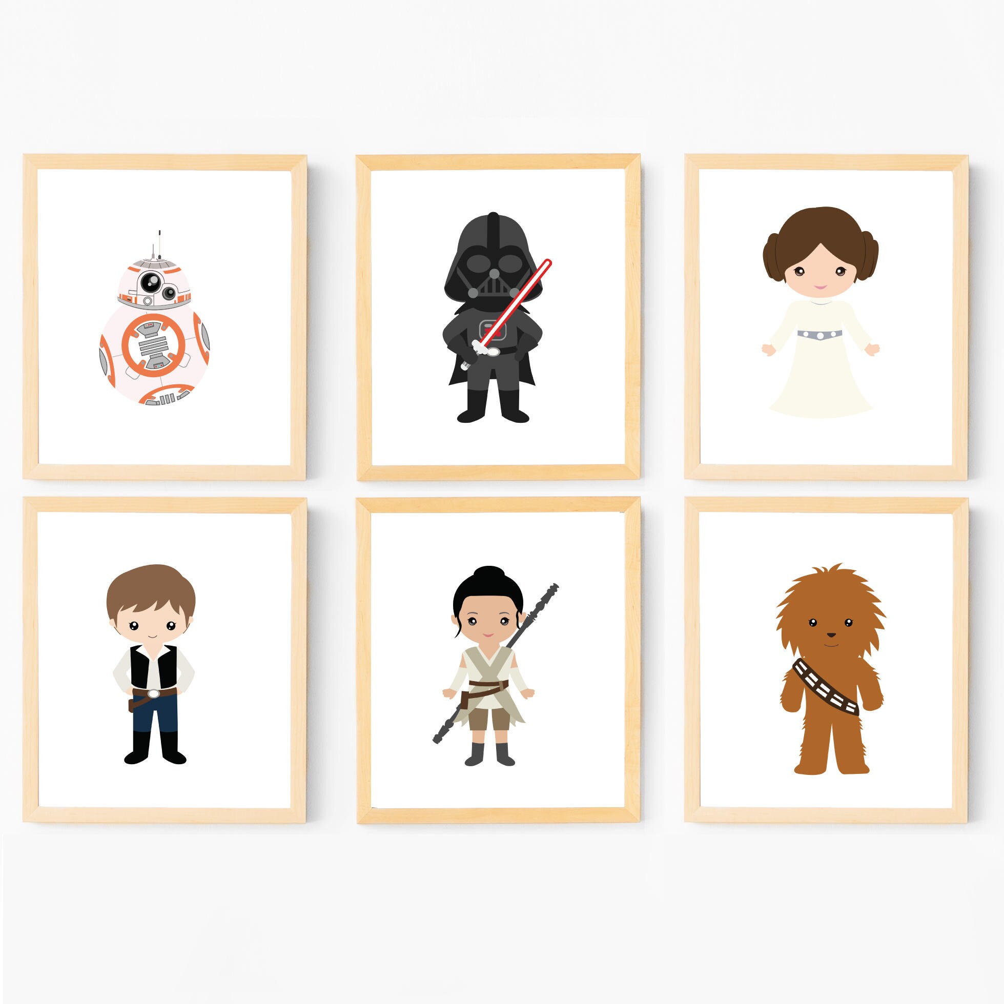 Star Wars Nursery Wall Decor Custom Colors Starwars Wall Etsy