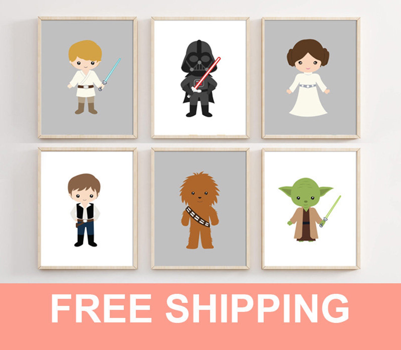 Custom Star Wars Nursery Wall Decor Starwars Nursery Wall Etsy