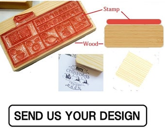 Custom Design Rubber Stamp Wood-mounted Scrapbooking Wedding Birthday Christmas Greeting Card Gift Box Photo Album DIY