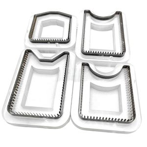 Fustelle per coltelli in acrilico con design personalizzato per stampi in pelle, lama laser rotonda, strumento per artigianato fai da te, portafogli, scarpe, borse.