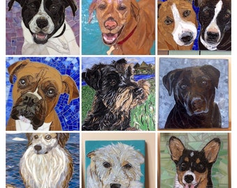 Mosaic Pet Portraits - Etsy