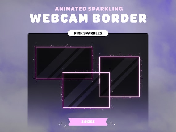 Animated Sparkling WEBCAM OVERLAY | Pink Glow | For Streamers | Twitch | Discord | Youtube | Streaming Assets