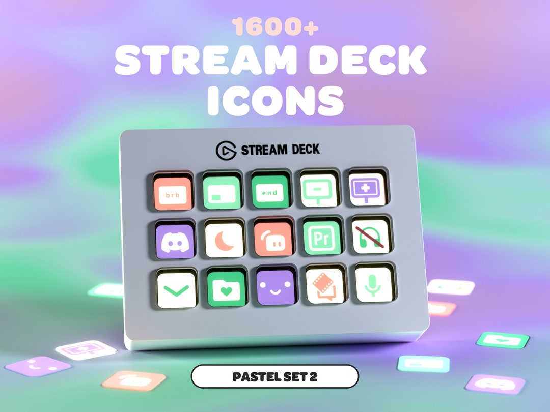 STREAM DECK ICONS Pastel 2 Streamer Twitch Discord Youtube Streaming ...