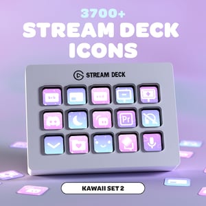 Cute STARS AND CLOUDS stream deck icons | Streamer | Twitch | Discord | Youtube | Streaming Assets | Pink | Purple | Blue | Pastel