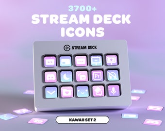 Cute STARS AND CLOUDS stream deck icons | Streamer | Twitch | Discord | Youtube | Streaming Assets | Pink | Purple | Blue | Pastel