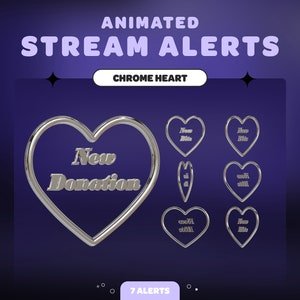 ANIMATED STREAM ALERTS Chrome Hearts | Streamer | Twitch | Youtube | Streaming Assets | Y2K