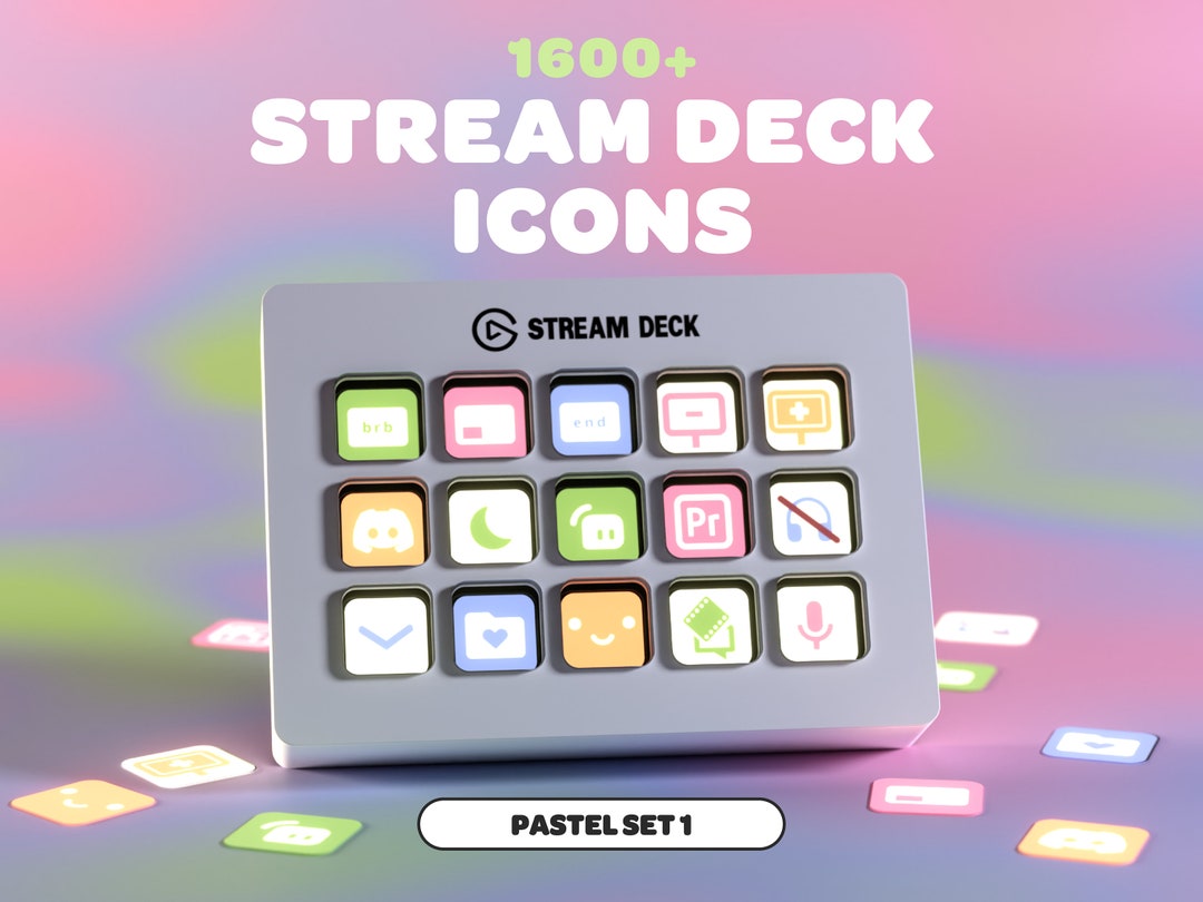 STREAM DECK ICONS Pastel 1 Streamer Twitch Discord Youtube Streaming ...