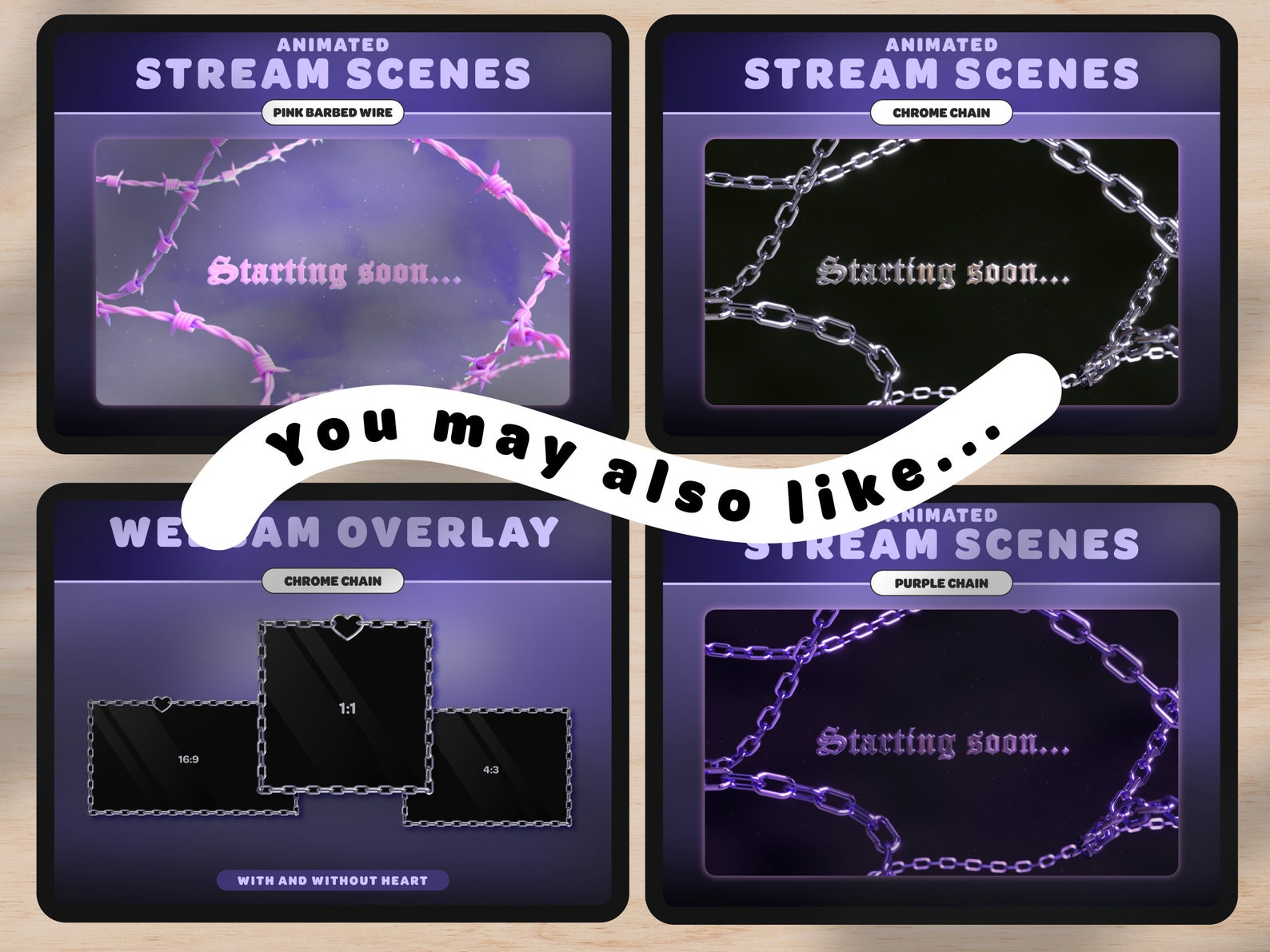 ANIMATED STREAM SCENE Pack | Chrome Barbed Wire | Y2K | Chrome | 2000s ...
