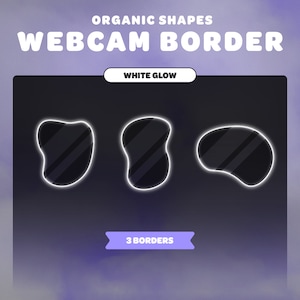 Organic Shape WEBCAM OVERLAY | Soft White Glow | For Streamers | Twitch | Discord | Youtube | Streaming Assets
