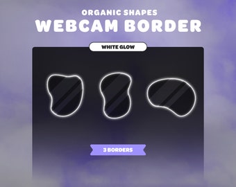 Organic Shape WEBCAM OVERLAY | Soft White Glow | For Streamers | Twitch | Discord | Youtube | Streaming Assets