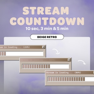 Stream Countdown Timer | Beige Retro Windows | Streamer | Twitch | Streaming Assets | Y2K | Retro Computer  | Lofi