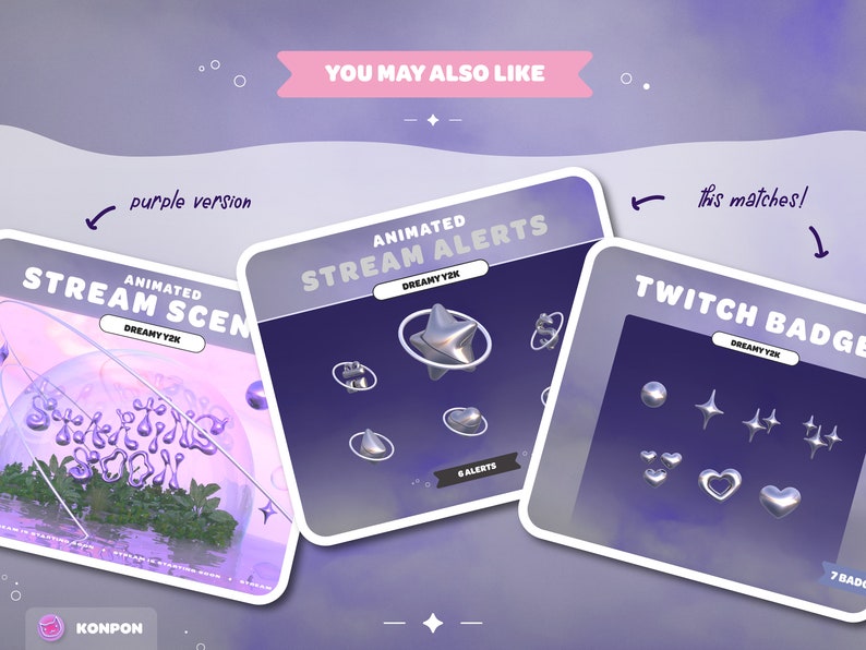 ANIMATED STREAM SCENE Pack | Dreamy Y2K | Silver Grey | 2000s Style ...
