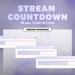 Stream Countdown Timer | Dreamy Retro Windows | Pastel Pink and Purple | Streamer | Twitch | Streaming Assets | Y2K | Retro Computer