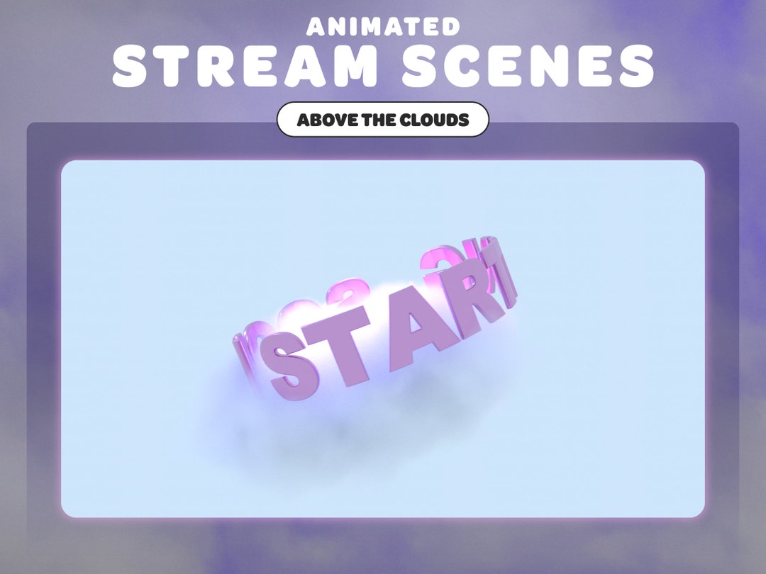 ANIMATED STREAM SCENE Pack Above the Clouds Y2K Streamer - Etsy