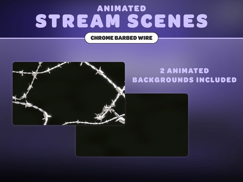 ANIMATED STREAM SCENE Pack | Chrome Barbed Wire | Y2K | Chrome | 2000s ...