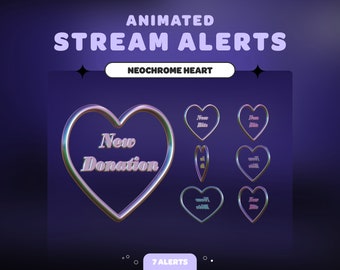 ANIMATED STREAM ALERTS Neochrome | Streamer | Twitch | Youtube | Streaming Assets | Y2K