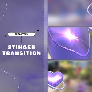 STINGER TRANSITION Dreamy Y2K | Purple | Stream Transition | Twitch Transition | Stream Overlay | Dreamy | Cute | Minimal