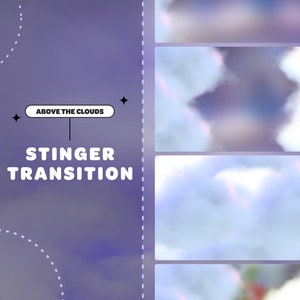 STINGER TRANSITION Above The Couds | Fluffy Cloud Transition | Stream Transition | Twitch Transition | Stream Overlay | Dreamy Pastel