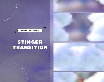 STINGER TRANSITION Above The Couds | Fluffy Cloud Transition | Stream Transition | Twitch Transition | Stream Overlay | Dreamy Pastel