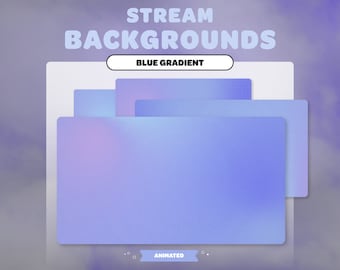 ANIMATED GRADIENT BACKGROUNDS | Pastel Blue | Streamer | Twitch | Discord | Youtube | Streaming Assets | Stream Overlay