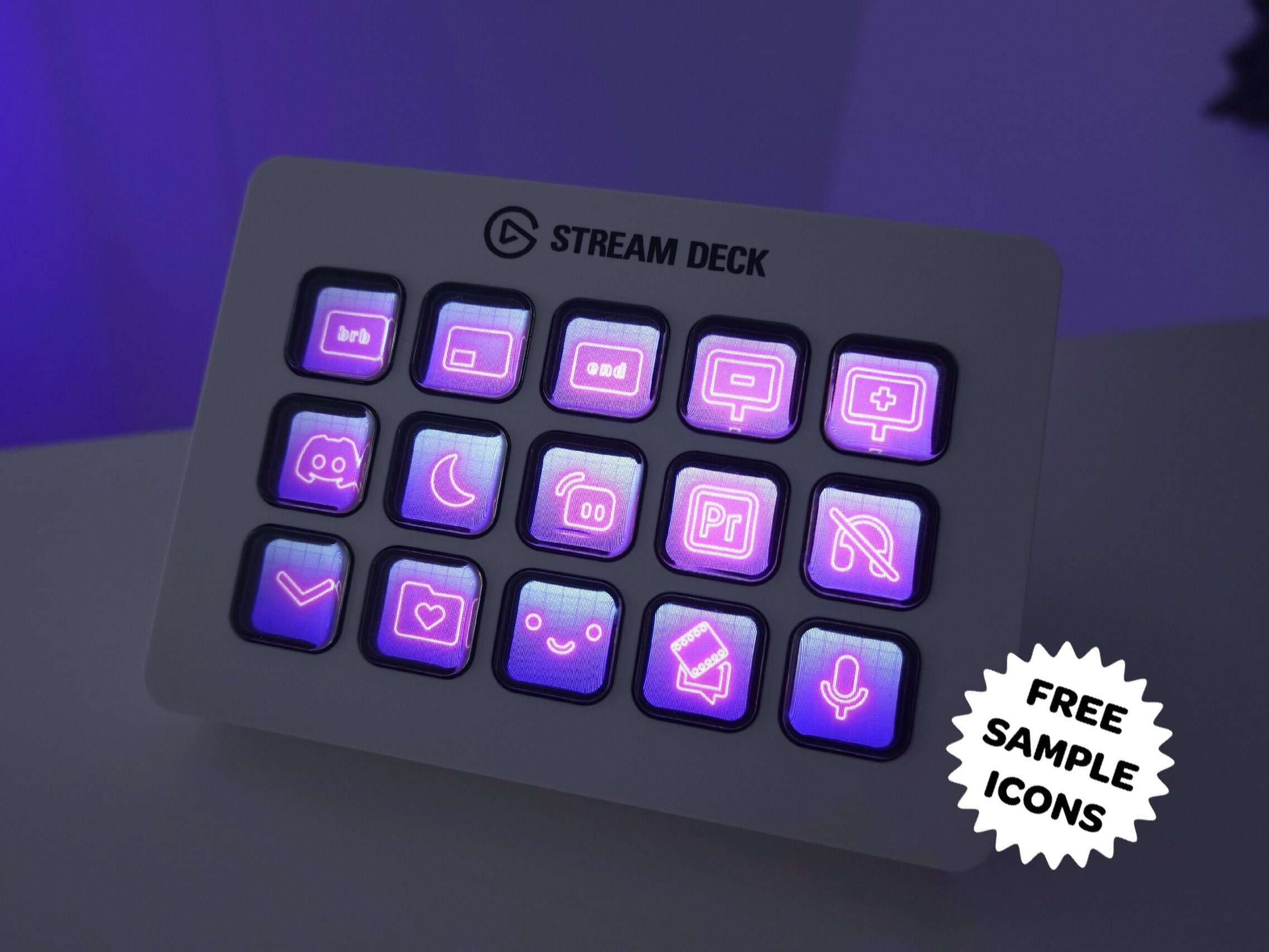 STREAM DECK ICONS Vaporwave | Pink and Purple | Streamer | Twitch ...