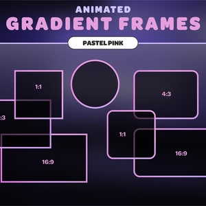 Animated Gradient WEBCAM OVERLAY | Pastel Pink | For Streamers | Twitch | Discord | Youtube | Streaming Assets