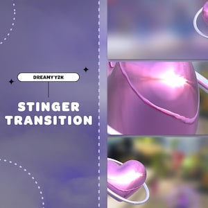 STINGER TRANSITION Dreamy Y2K | Pink | Stream Transition | Twitch Transition | Stream Overlay | Dreamy | Cute | Minimal