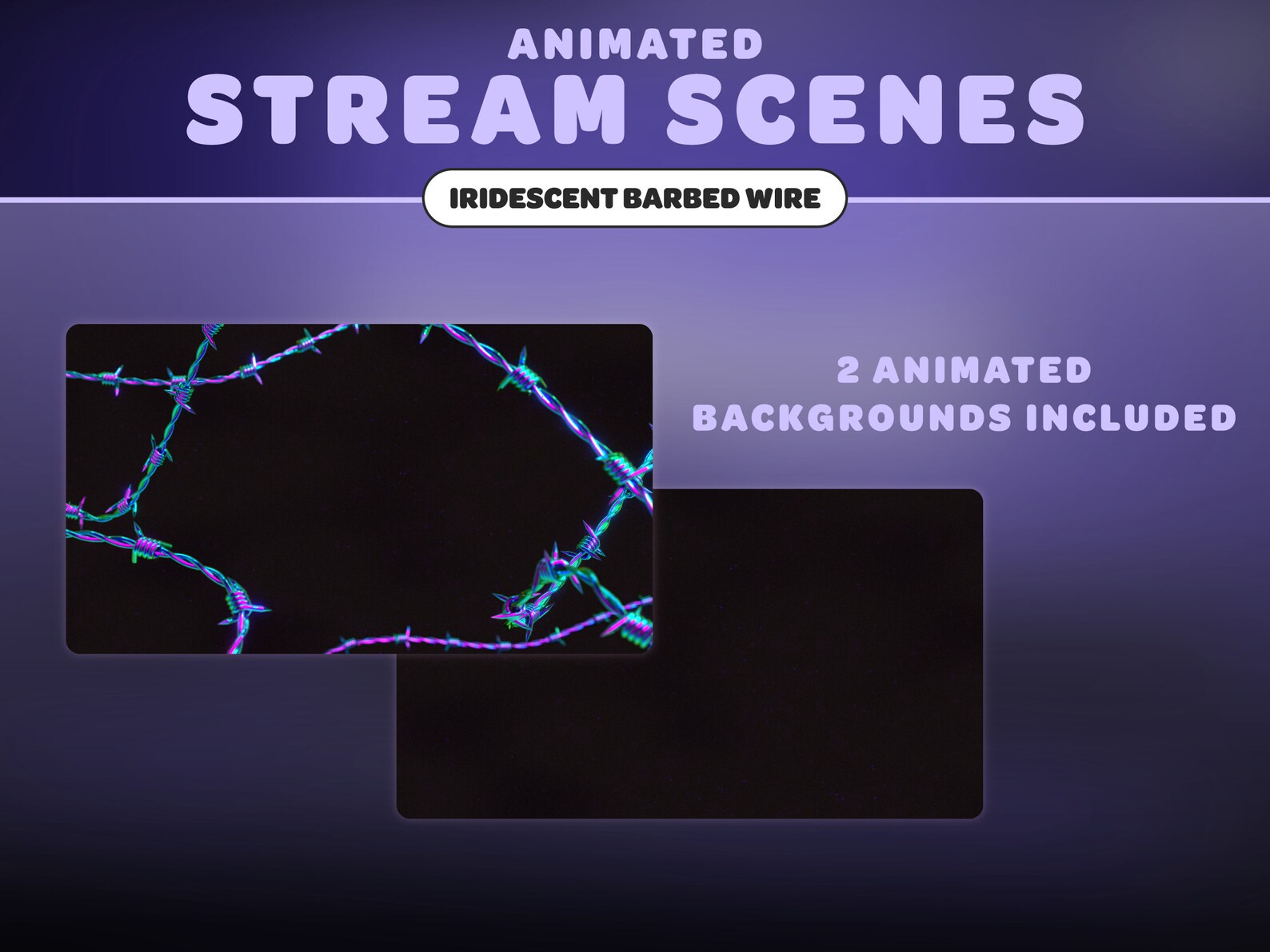 ANIMATED STREAM SCENE Pack | Iridescent Barbed Wire | Y2K | Chrome ...