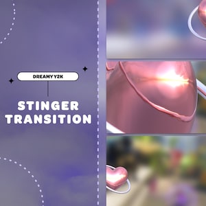 STINGER TRANSITION Dreamy Y2K | Peach / Warm Pink | Stream Transition | Twitch Transition | Stream Overlay | Dreamy | Cute | Minimal