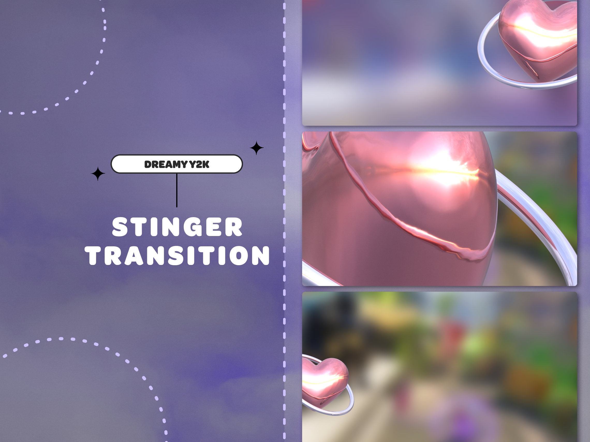 STINGER TRANSITION Dreamy Y2K | Peach / Warm Pink | Stream Transition | Twitch Transition | Stream Overlay | Dreamy | Cute | Minimal