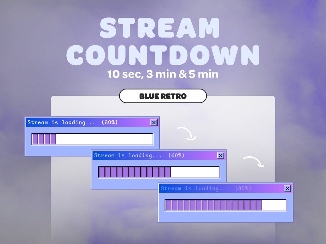 Stream Countdown Timer Blue & Purple Streamer Twitch Discord Youtube