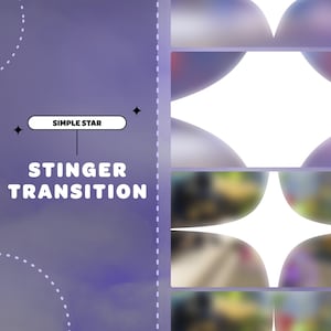 STINGER TRANSITION Simple Star | Stream Transition | Twitch Transition | Stream Overlay | Dreamy | Cute | Minimal