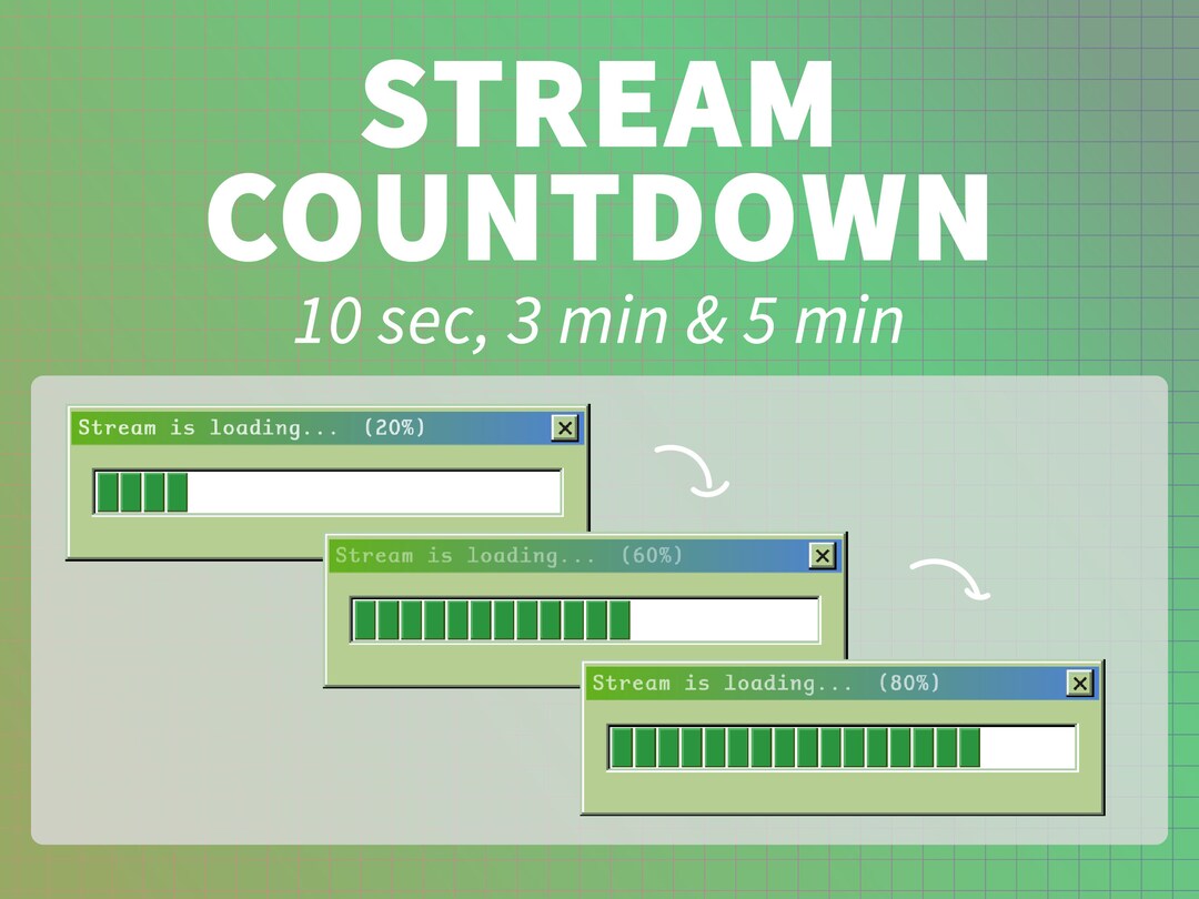 Stream Countdown Timer Green Streamer Twitch Discord Etsy