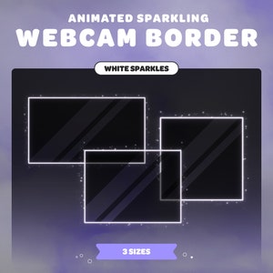 SUPERPOSITION DE WEBCAM pétillante animée | Lueur blanche | Pour les banderoles | Twitch | Discorde | Youtube | Actifs de diffusion en continu