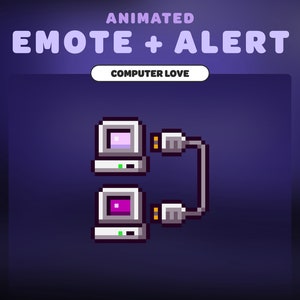 ANIMATED EMOTE | Retro Computer Love | Pink | Streamer | Twitch | Youtube | Discord | Streaming Assets