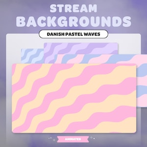 ANIMATED BACKGROUNDS | Danish Pastel Waves | Streamer | Twitch | Discord | Youtube | Streaming Assets | Stream Overlay