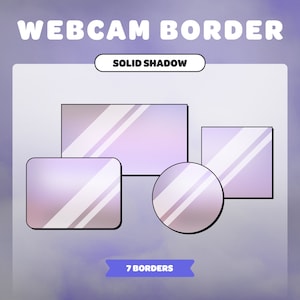 Minimal WEBCAM OVERLAY | Solid Shadow | Black | For Streamers | Twitch | Discord | Youtube | Streaming Assets