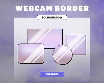 OVERLAY WEBCAM minima | Ombra solida | Nero | Per gli streamer | Contrazione | Discordia | Youtube | Risorse in streaming