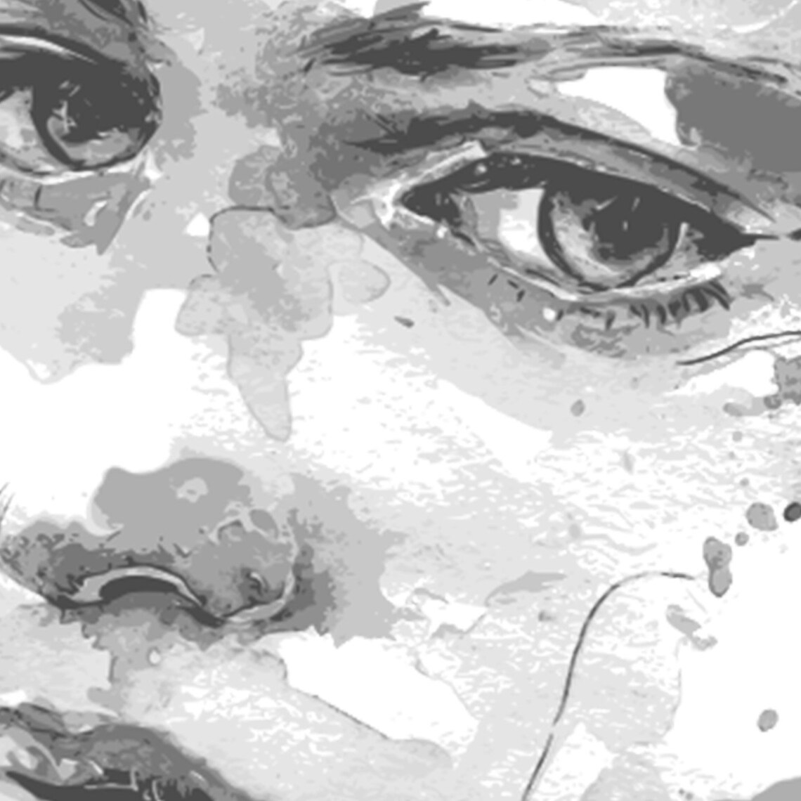 Abstract Face Poster Abstract Face Artwork Black And White Abstract